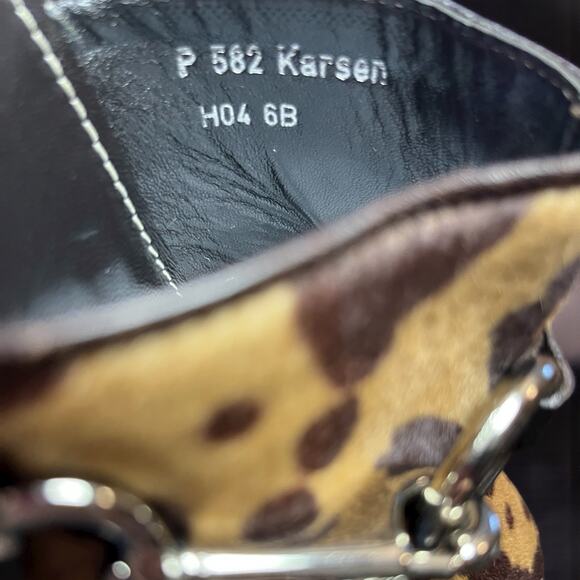 Y2K Coach P582 Karsen Leopard Calf Hair Mule Size 6B - Picture 7 of 9